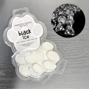 Wax Melt Paw Print/Black Ice Scent/Coconut Soy Wax/100% Vegan